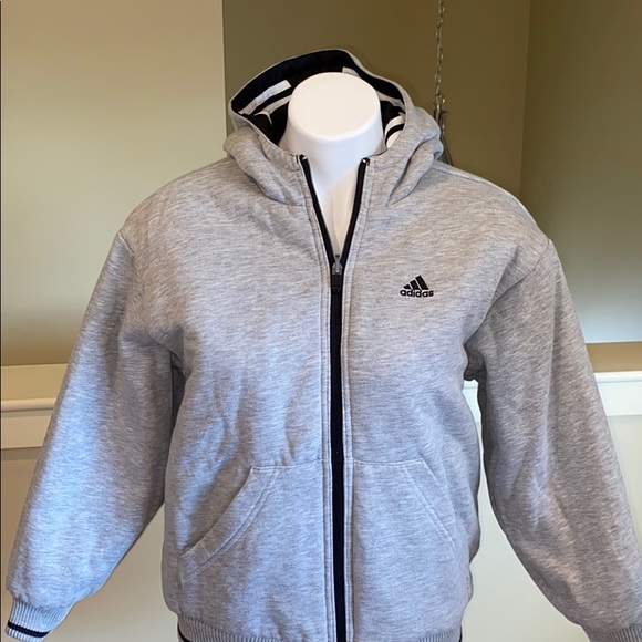 Unisex reversible Adidas black/grey jacket - Picture 3 of 5